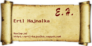 Ertl Hajnalka névjegykártya