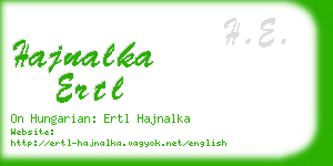 hajnalka ertl business card